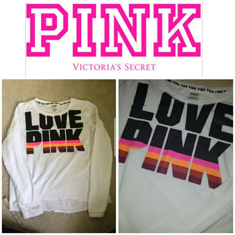 Vs Pink Logo crew neck sweatshirt